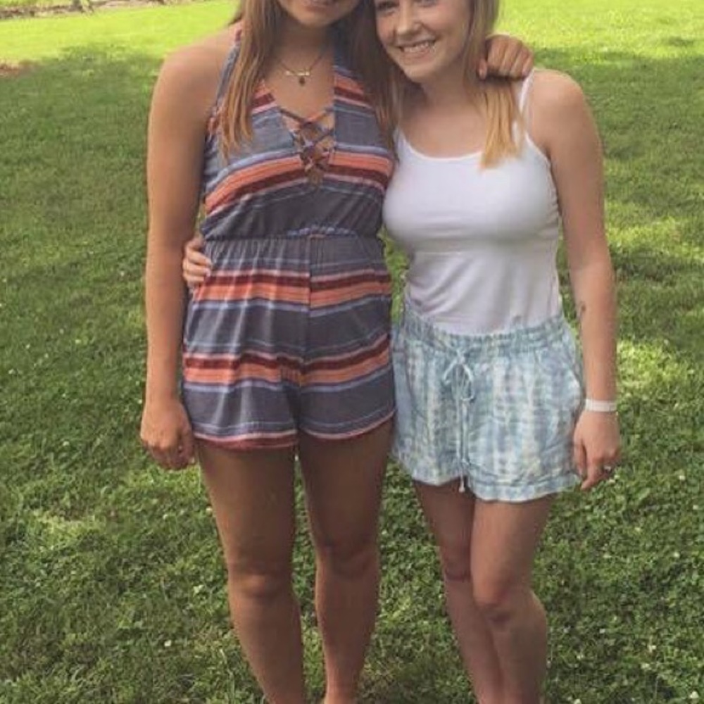 Striped romper